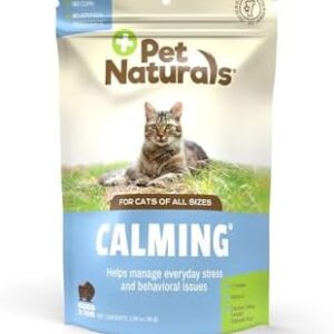 Pet Naturals Calming Chews for Cats, 30 Chews - Behavioral Support and Anxiety Relief for Travel, Boarding, Vet Visits and High Stress Situations