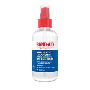 Band-Aid Brand Pain Relieving Antiseptic Cleansing Spray, Pramoxine HCl, 8 fl. Oz