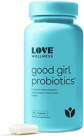 Love Wellness Vaginal Probiotics for Women, Good Girl Probiotics | pH Balance Supplement for Feminine Health with Prebiotics | Urinary Tract Health for Vaginal Odor & Flora | 60 Count (Pack of 1)