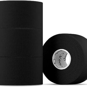 CKeep Athletic Tape, 45ft Per Roll, Easy to Tear and No Residue, Sport Tape for Strains and Sprains, Hypoallergenic and Breathable (4 Black)