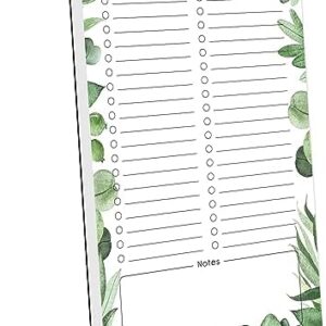 Evercio Grocery List Magnetic Notepad for Refrigerator | Floral Greenery Shopping List Cute Memo Note Pad for Fridge | Kitchen Supplies | Office Gift for Coworkers | 4.5x7.5 Inches, 50 Sheets