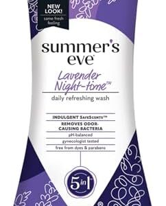 Summer's Eve Lavender Night-time Daily Refreshing All Over Feminine Body Wash, Removes Odor, Feminine Wash pH Balanced, 12 fl oz