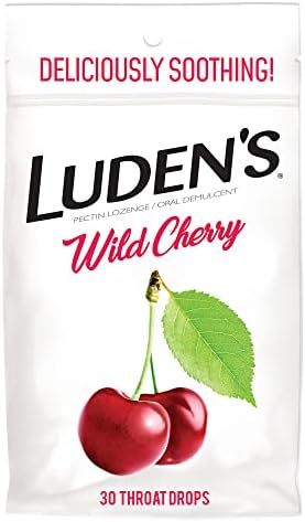 Luden's Sore Throat Drops, For Minor Sore Throat Relief, Wild Cherry, 30 Count