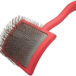 Chris Christensen Big G Dog Slicker Brush for Dogs (Goldendoodles, Labradoodles, Poodles), Groom Like a Professional, Fluff Detangle Style, Saves Time Energy, Coral, Large