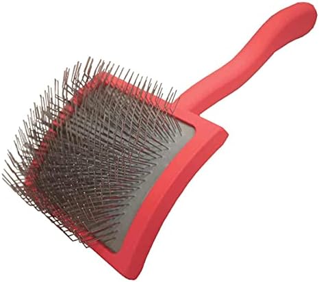 Chris Christensen Big G Dog Slicker Brush for Dogs (Goldendoodles, Labradoodles, Poodles), Groom Like a Professional, Fluff Detangle Style, Saves Time Energy, Coral, Large