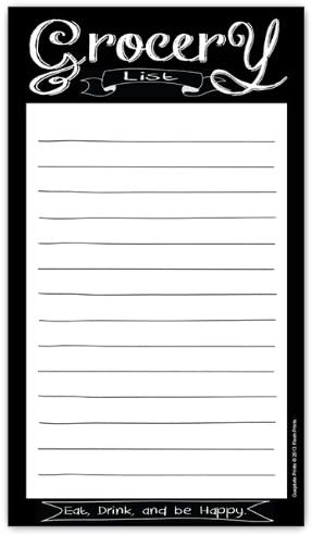 Guajolote Prints Magnetic Notepad for Grocery List - Chalkboard Style - Funny Shopping List, 7 x 4.25 inch, 50 Sheets - Notepad, Memo Pad for Recipes, Reminders for Fridge, Kitchen, Home, Office