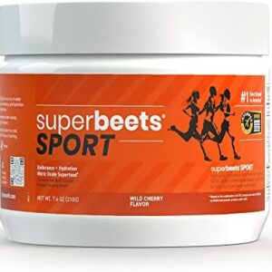 humanN SuperBeets Sport Pre Workout Powder – NSF Certified for Sport – Caffeine Free Energy – Nitric Oxide Supplement – Creatine & Stimulant Free – Wild Cherry Flavor, 20 Servings