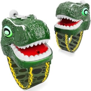 MLDKA Dinosaur Walkie Talkies for Kids 2 Pack Camping Gear T-Rex Outdoor Toys for Boys Age 3-12 Year Old 3 Channel Long Range Birthday Gifts Yard Outdoor Games