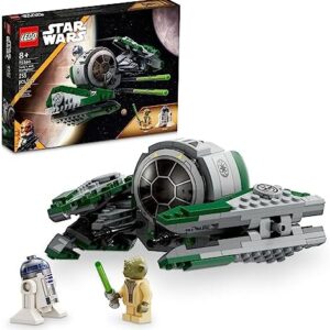 LEGO Star Wars: The Clone Wars Yoda’s Jedi Starfighter 75360 Star Wars Collectible for Kids Featuring Master Yoda Figure with Lightsaber Toy, Birthday Gift for 8 Year Olds or any Fan of The Clone Wars