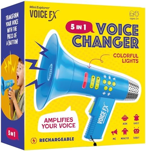 Mini Explorer Voice Changer for Kids - Voice Changing Device for Boys & Girls Ages 3-8+ Olds - Easter, Birthday Gifts for 3, 4, 5, 7, 8 Year Old Boy - Cool Outdoor Toys Gift Ideas for Kid, Toddler